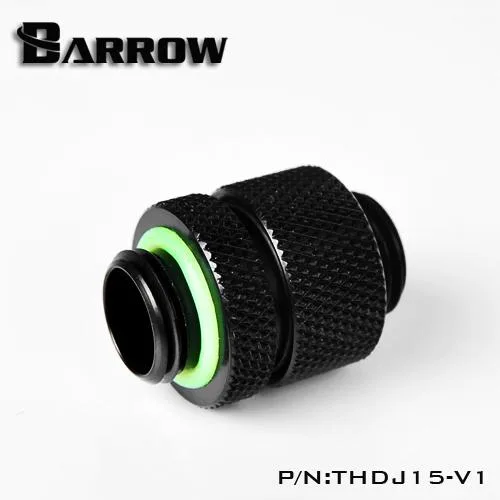 Barrow Mods Barrow Mods G1/4" Male-to-Male D-Plug Fitting 15mm Black — product photo
