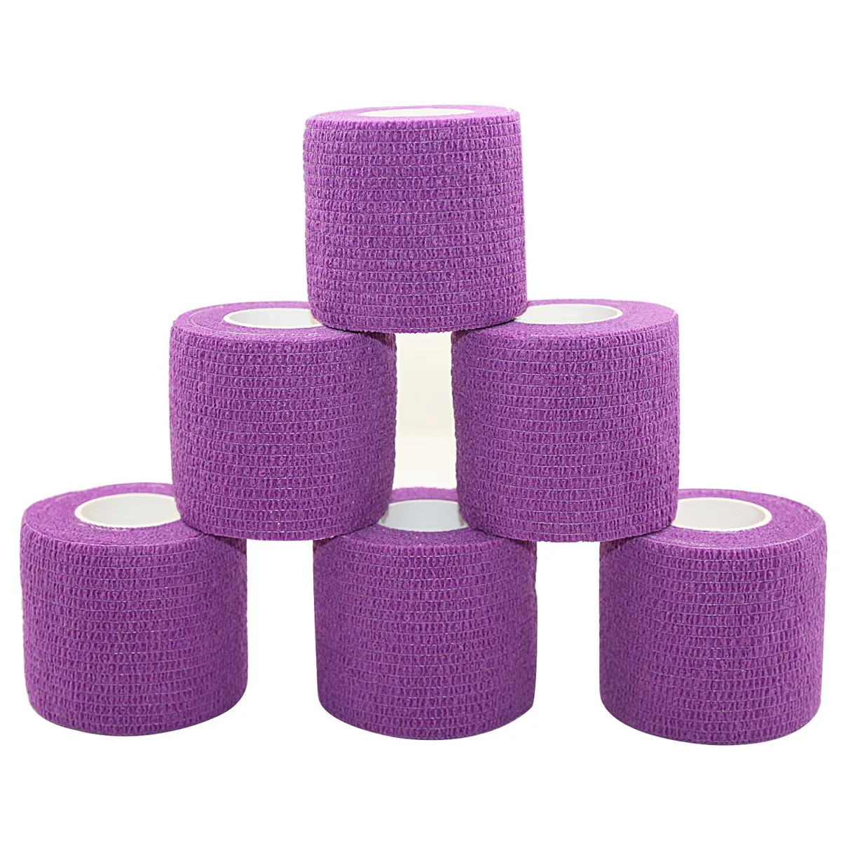 COMOmed COMOmed Self-Adherent Cohesive Bandage Purple 6 Rolls First Aid — product photo
