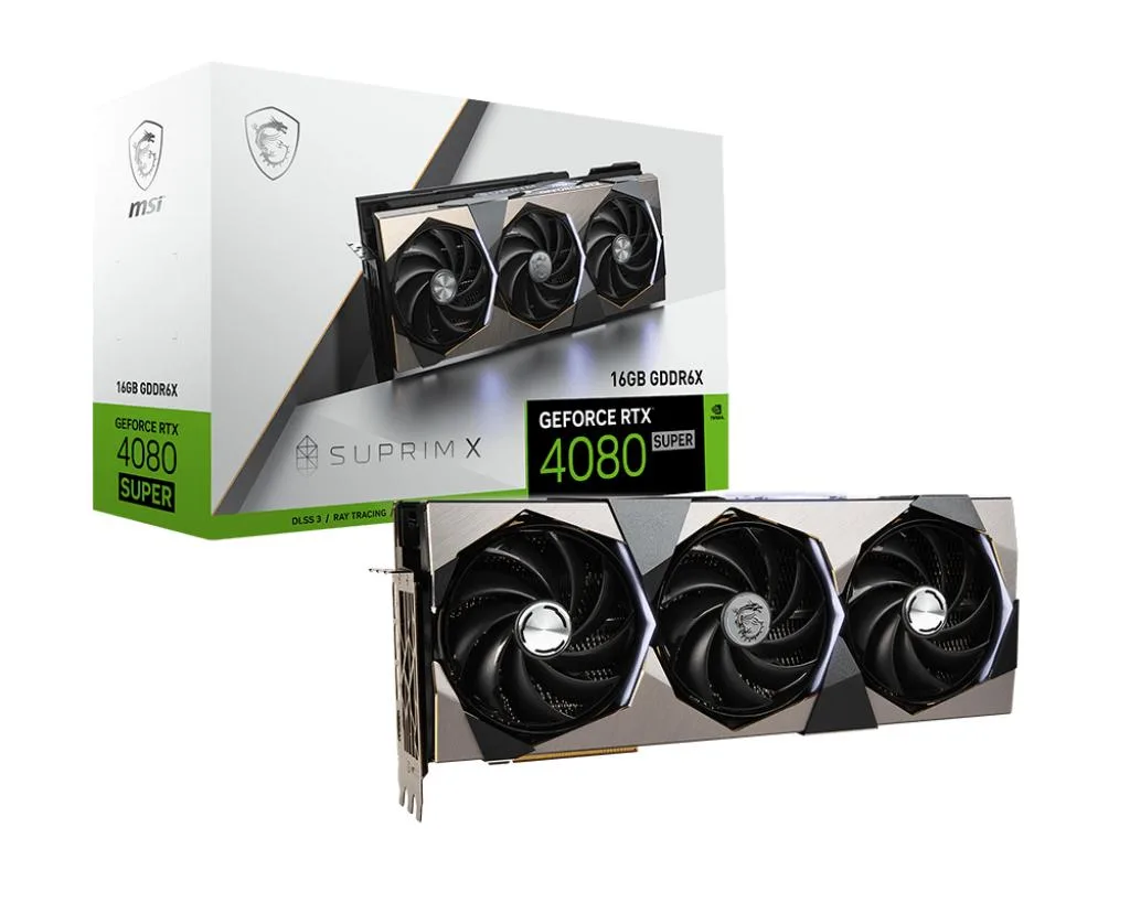 MSI MSI Suprim X GeForce RTX 4080 SUPER 16GB graphics card — product photo