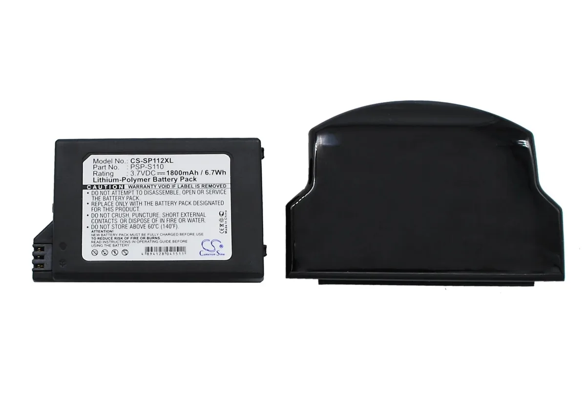 Rectangular grey replacement battery for PSP Slim models 2000 3000 3001 3004 3008