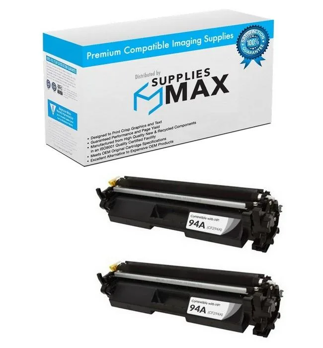 SuppliesMax SuppliesMax CF294AD Black Toner Cartridge 2 Pack 1200 Pages — product photo
