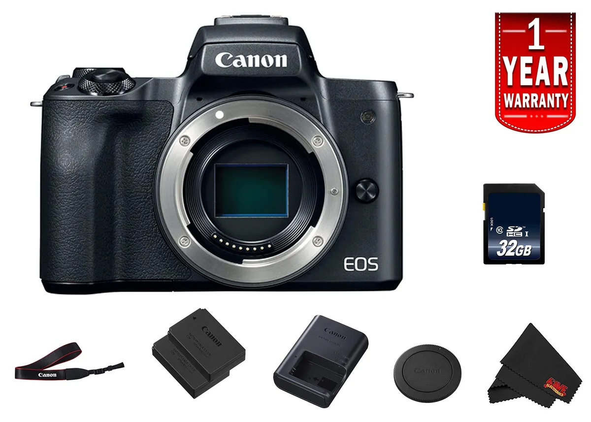 Canon International Canon International EOS M50 Mirrorless Camera Kit Black 32GB 1 Year Warranty — product photo