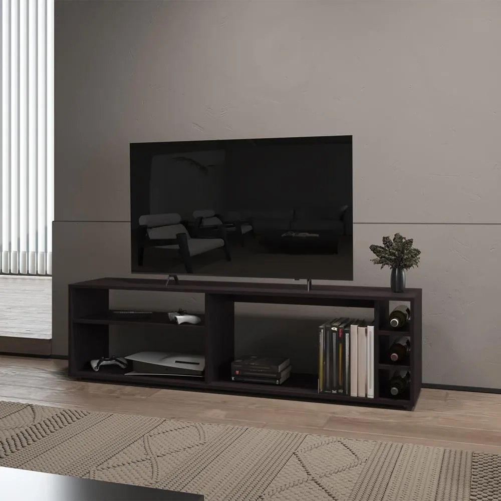 tuphen tuphen Mountainair TV Stand Black 4 Shelves — product photo
