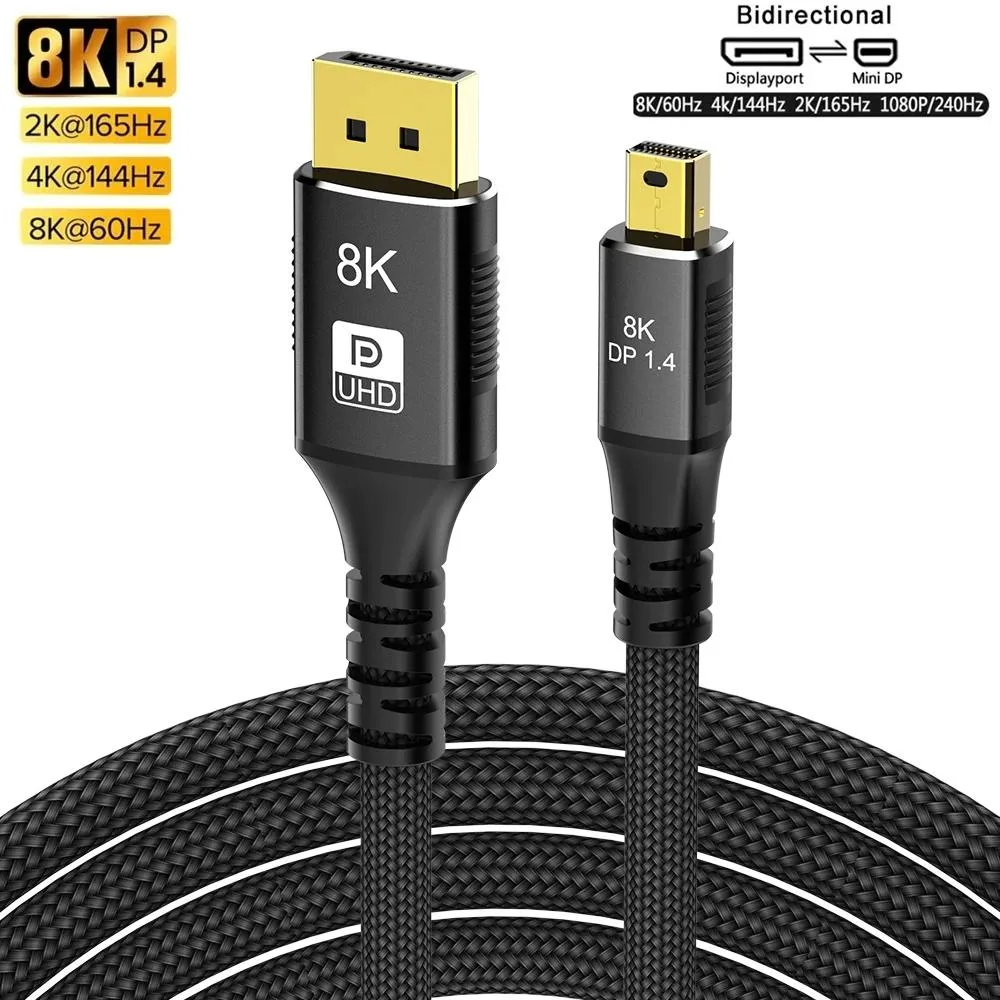 Jansicotek Jansicotek TJ-TDP10 Mini DP to DP 8K Cable 3.3ft 32.4Gbps — product photo