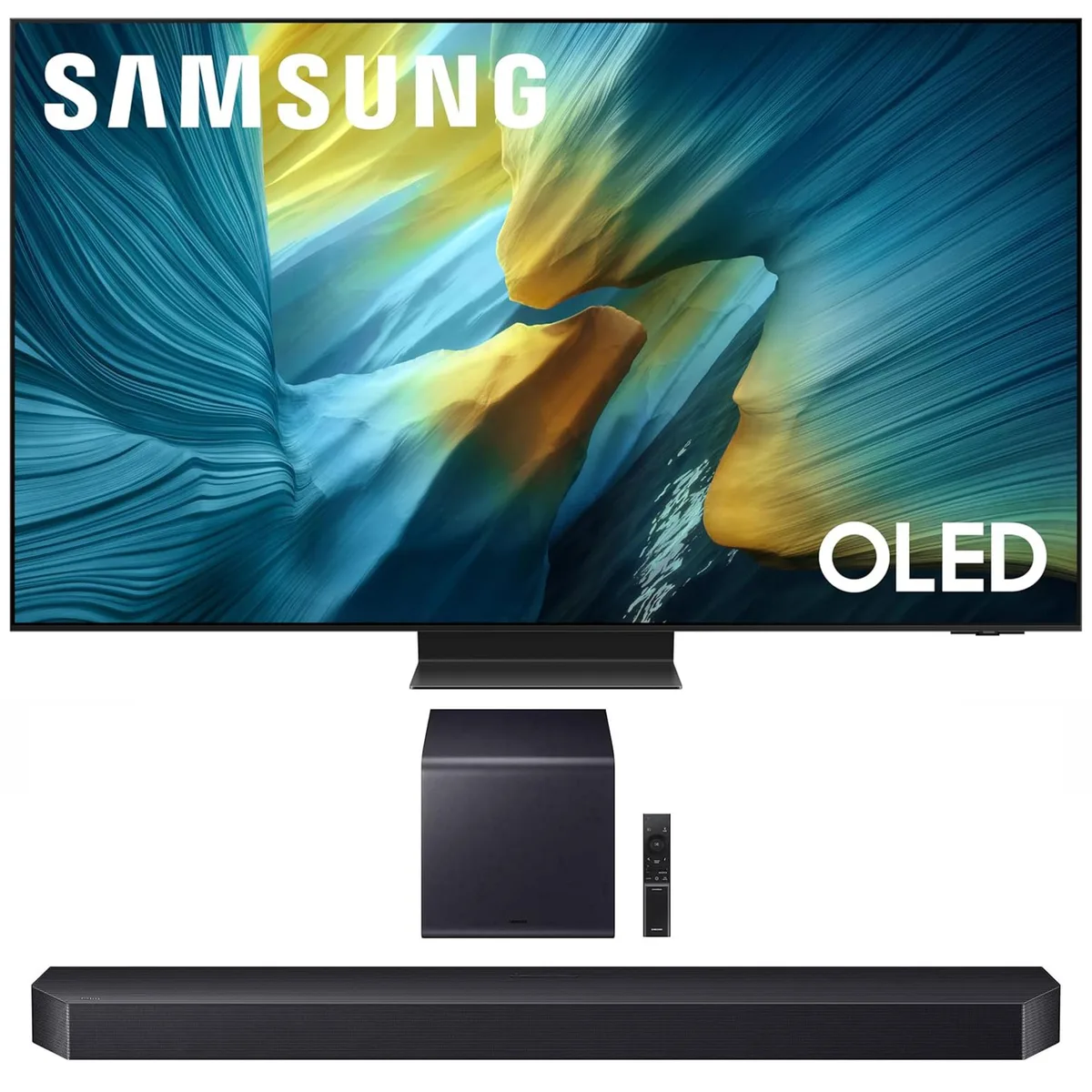 SAMSUNG SAMSUNG QN65S95FAFXZA 65" OLED 4K 120Hz TV + HW-Q900F 7.1.2 Soundbar — product photo