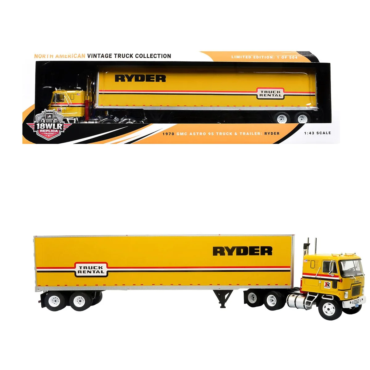 Iconic Replicas Iconic Replicas 1970 GMC Astro 95 Ryder Truck Rental 1/43 Diecast — product photo