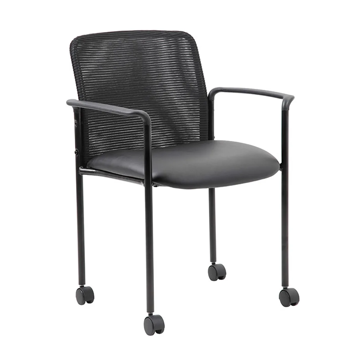 BOSS Office Products BOSS Office Products B6909R-CS stackable mesh guest chair office furniture — product photo