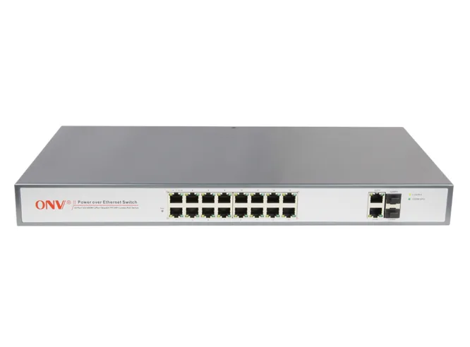 Optical Network Video Technologies Optical Network Video Technologies ONV-POE31016PFA-at 16-port PoE+ network switch 400W — product photo