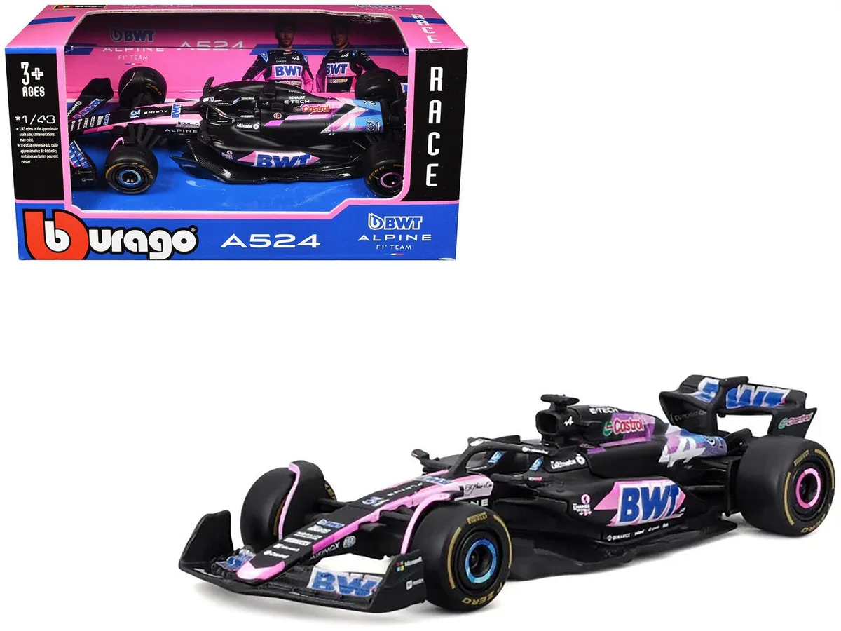 BBURAGO BBURAGO Alpine A524 #31 Esteban Ocon BWT 2024 1/43 Diecast Hobby Collectible — product photo
