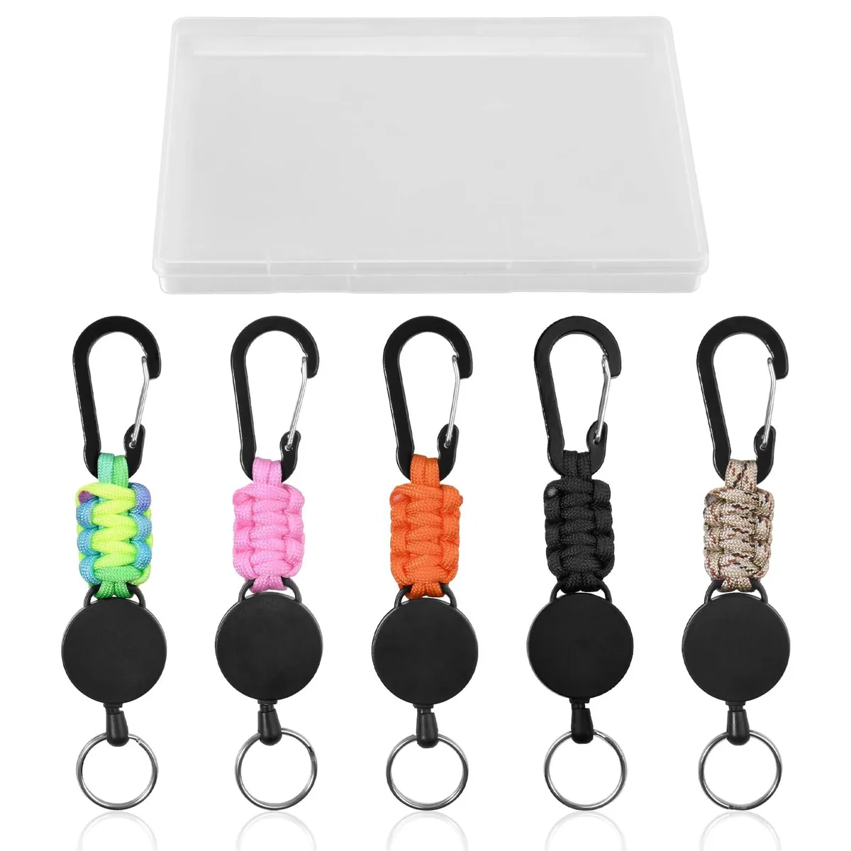  LEONTOOL 3GD2528 Retractable Keyholder 5 Pack 60 cm Steel Cord — product photo
