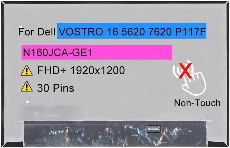 NUOLAISUN NUOLAISUN N160JCA-GE1 16.0 laptop screen 1920x1200 30-pin 60 Hz — product photo