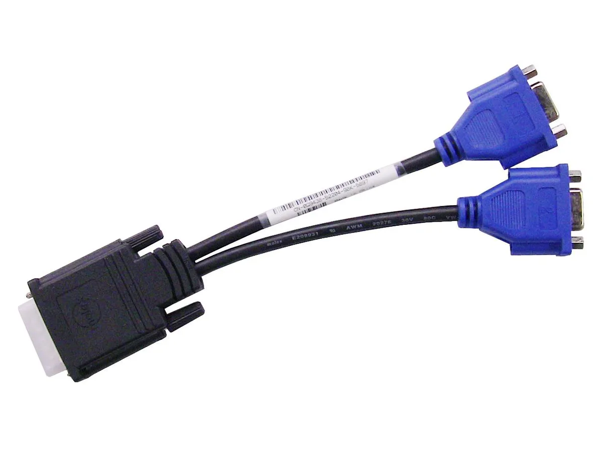 DELL DELL G9438 DMS-59 to Dual VGA Splitter Cable 9 Inch — product photo