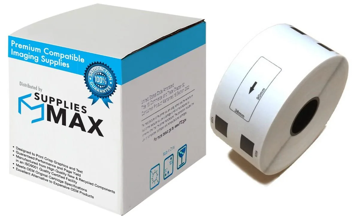 SuppliesMax SuppliesMax DK-1208 White Label Tape 400 Labels — product photo
