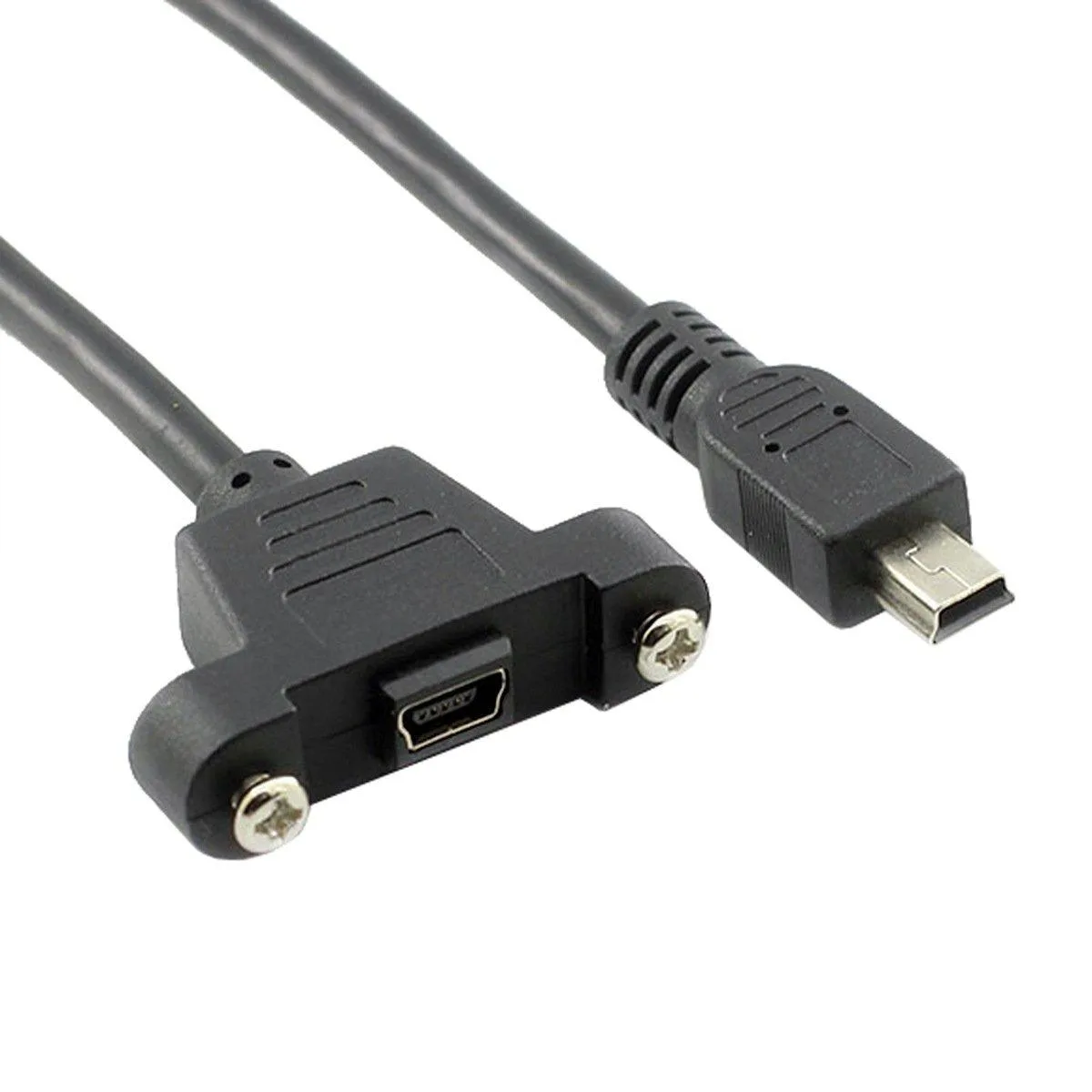 BUCIER BUCIER Panel Mount Mini USB 2.0 Male-Female Cable 50cm 28mm Screws — product photo