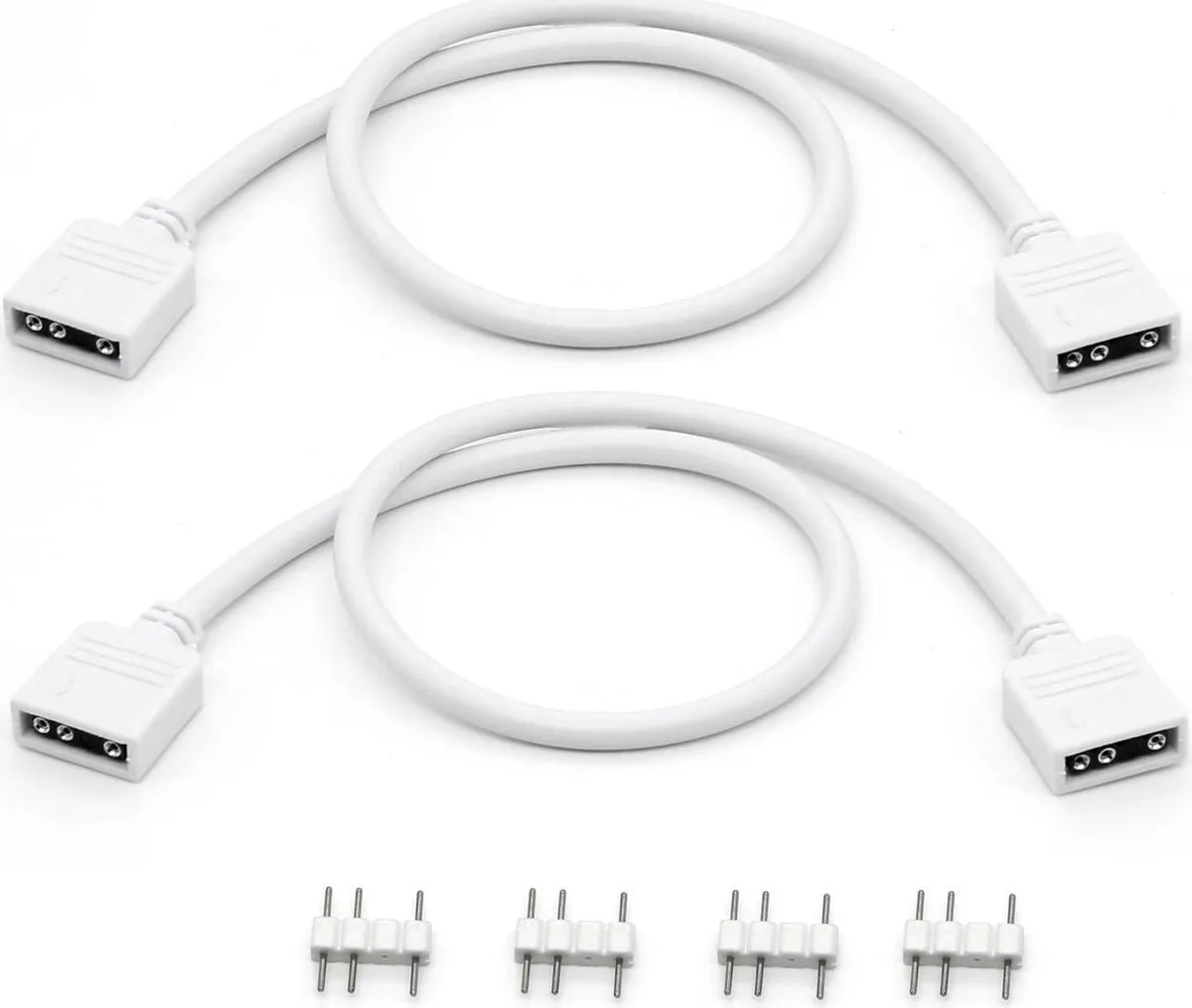 Arzhcyt Arzhcyt 2-Pack ARGB Extension Cable White 30cm 3-Pin 5V Female-Female Motherboard Accessory — product photo