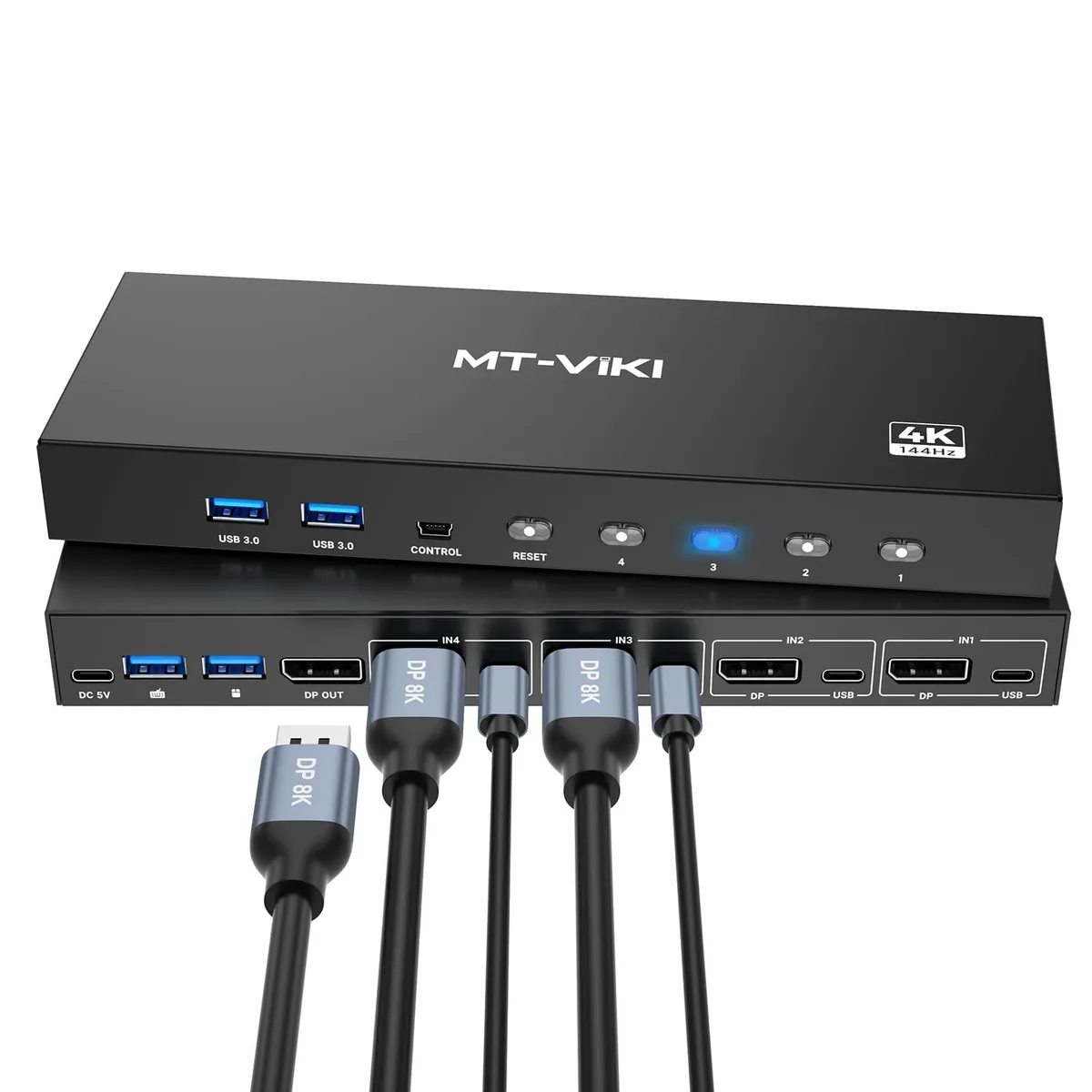 Vszerda Vszerda MT-KD4S KVM Switch 4 Port DP 1.4 8K 60Hz 4K 144Hz USB 3.0 — product photo