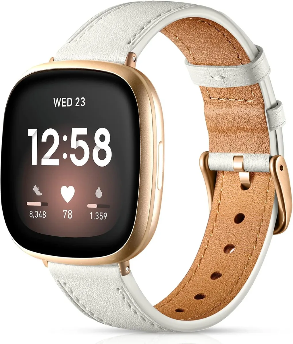 ETEIZU ETEIZU Genuine Leather Band Accessory for Fitbit Sense Versa 3 4 5.5 8.5 — product photo