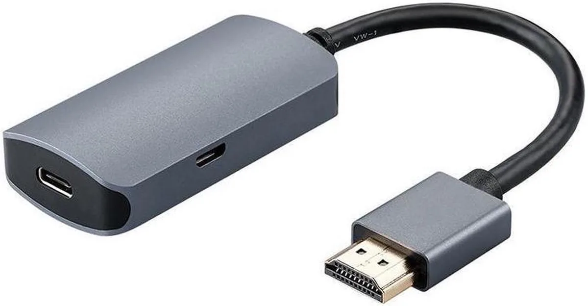 SMUGDESK SMUGDESK HDMI Male to USB-C Female Adapter 4K 60Hz 10cm Grey — product photo