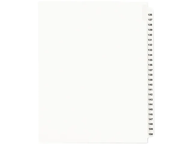 Avery Avery 01335 Standard Collated Legal Dividers, Tabs 126-150, 25 Tabs — product photo