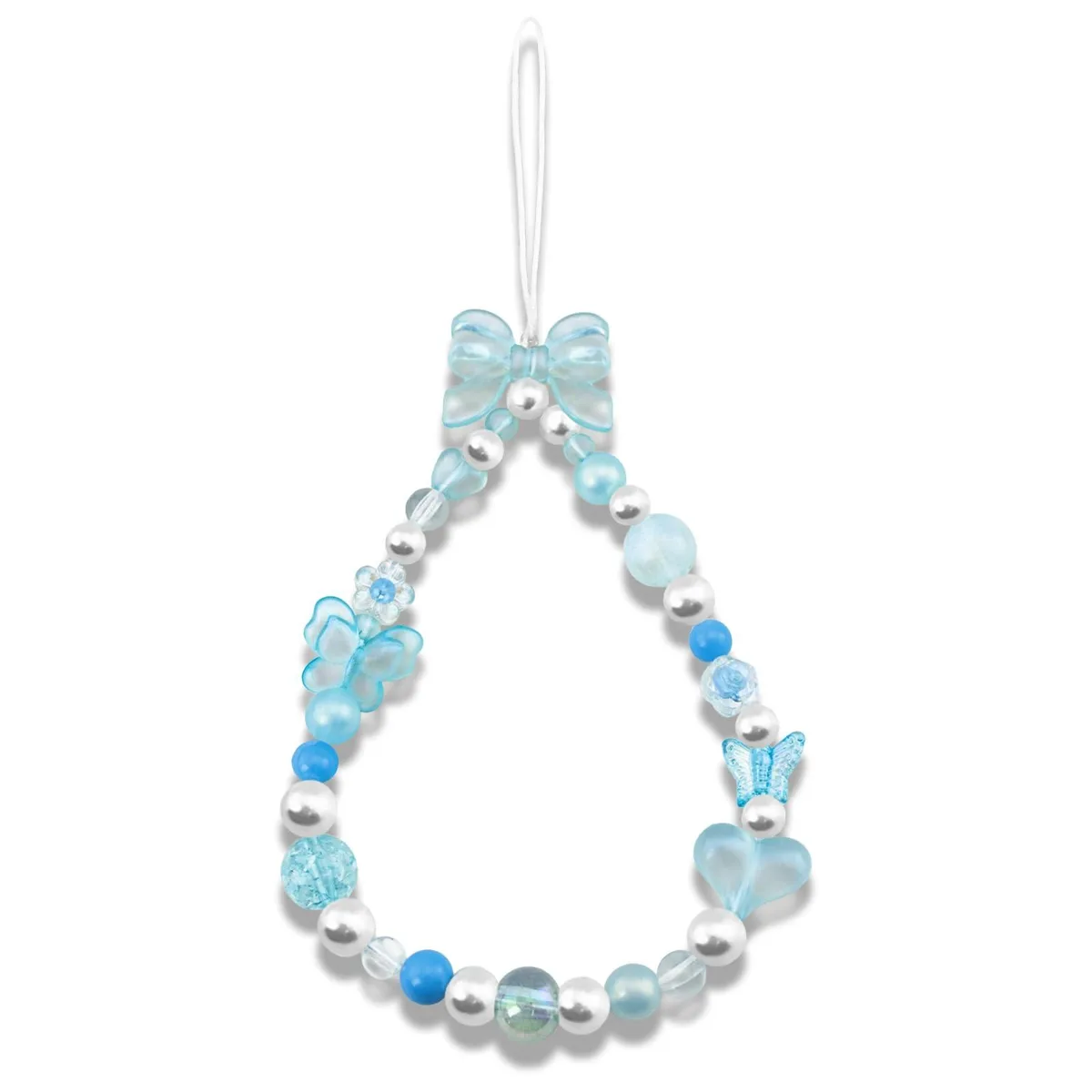  MOTOROLA Beaded Phone Charm Blue Small 20 grams Telephone Accessory — product photo