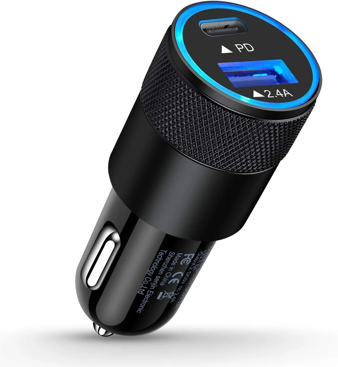 Hamzan Hamzan 30W PD USB-C Car Charger Dual Port USB-A &amp; USB-C — product photo
