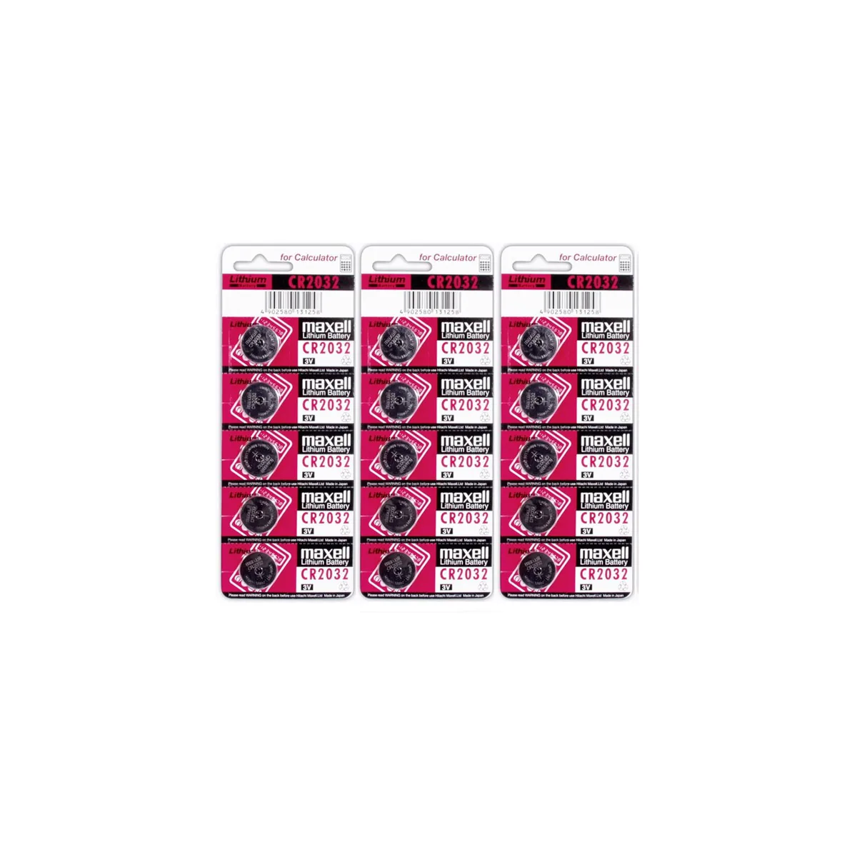 maxell maxell CR2032 3V Lithium Coin Cell Battery 15pc — product photo