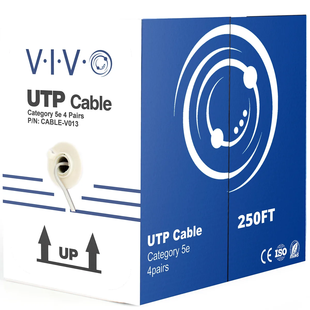 VIVO VIVO 250 ft Cat5e UTP CCA 24 AWG network ethernet cable — product photo