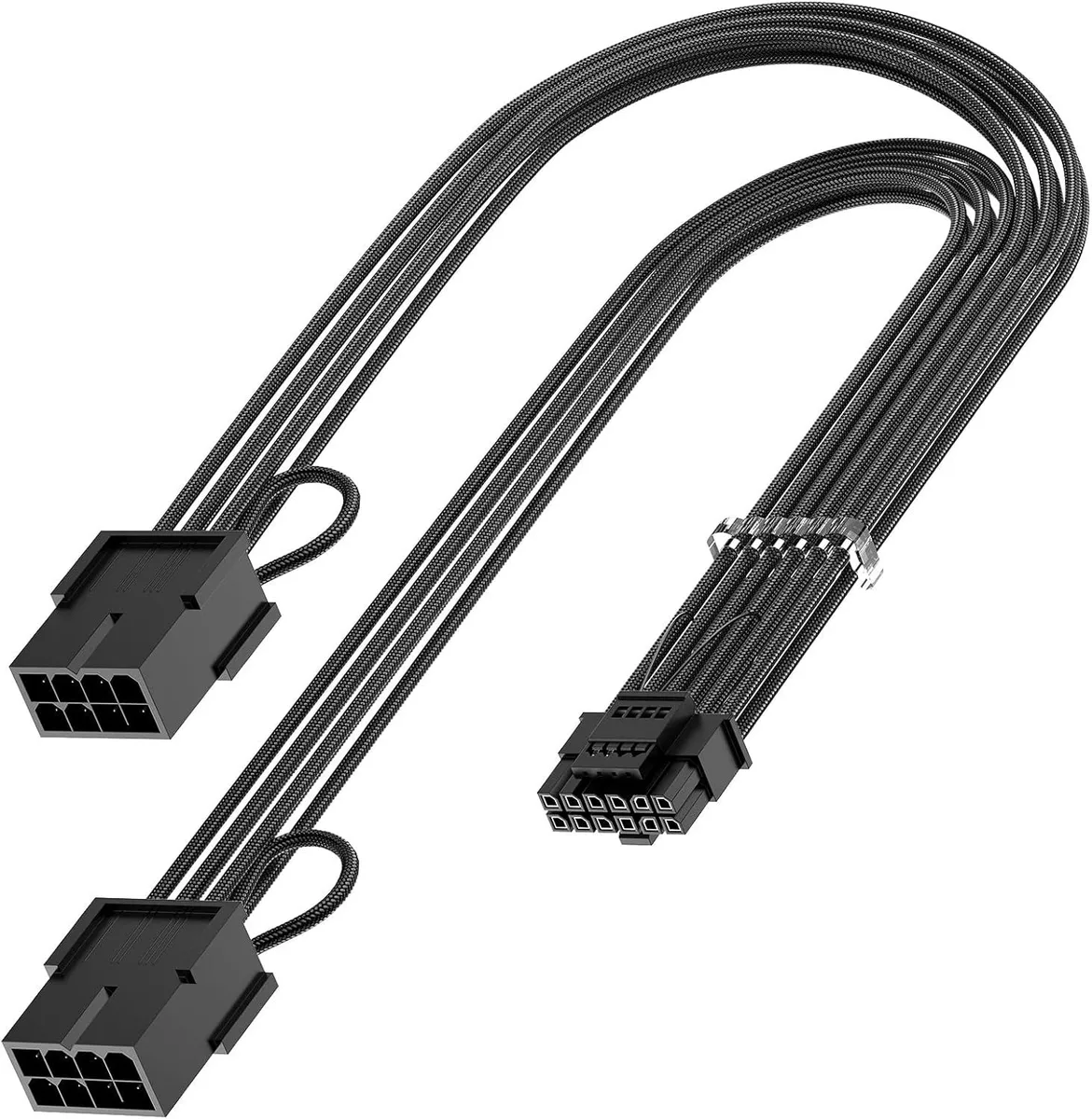 BFKK BFKK 16Pin 12VHPWR Male to 2X8Pin Female GPU Power Cable 13Inch Black — product photo