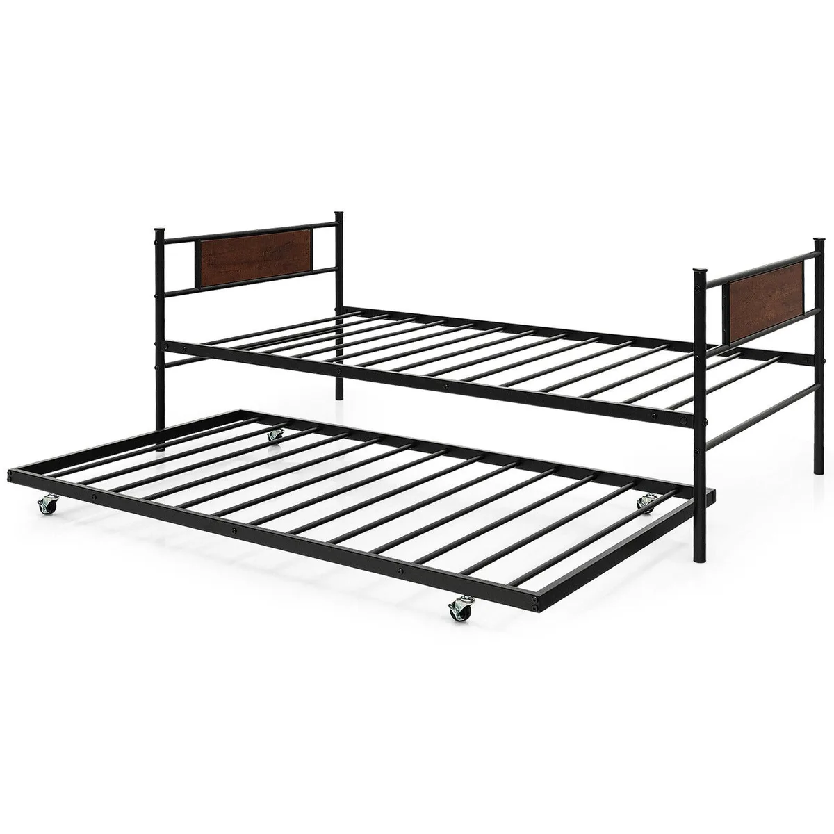 SlickBlue SlickBlue 2-In-1 Daybed Frame with Pullout Trundle Twin Black — product photo