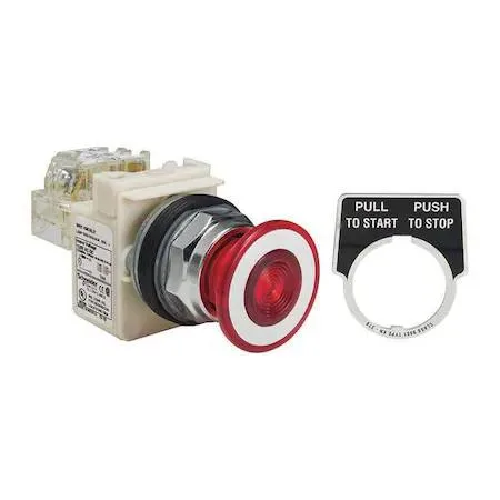 Schneider Electric Schneider Electric 9001KR9P38LRRH13 Illuminated Push Button 30 mm Red 1NO/1NC — product photo