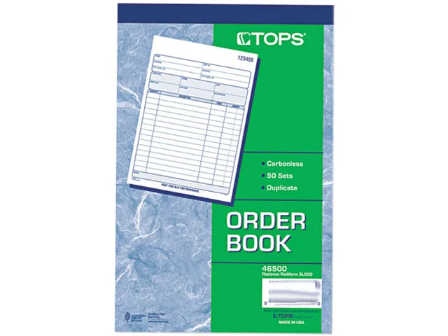 TOPS TOPS 46500 Sales Order Book Two-Part Carbonless 50 Sets — product photo