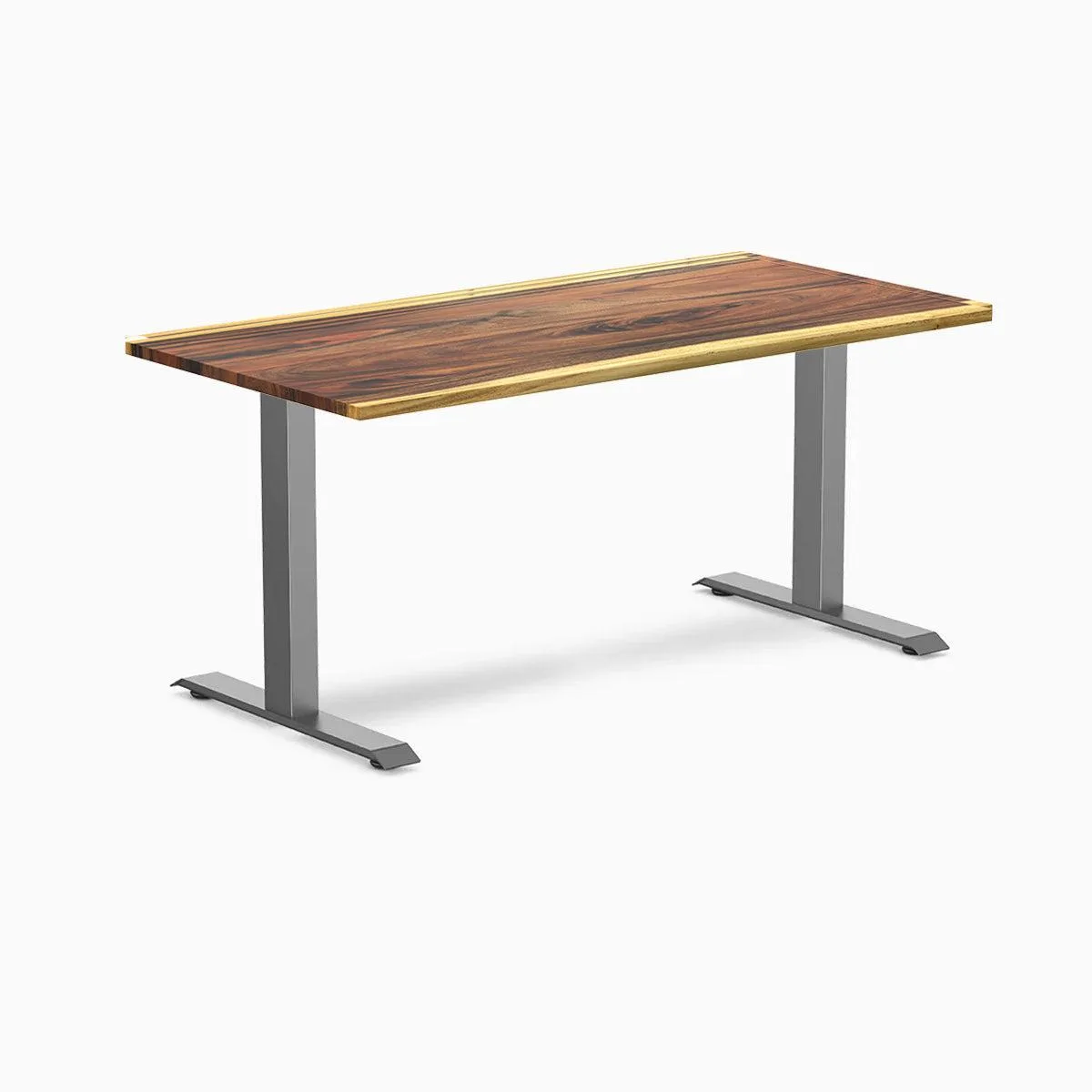 Desky Desky Zero Hardwood Office Desk Saman 60 x 30 in Space Gray — product photo