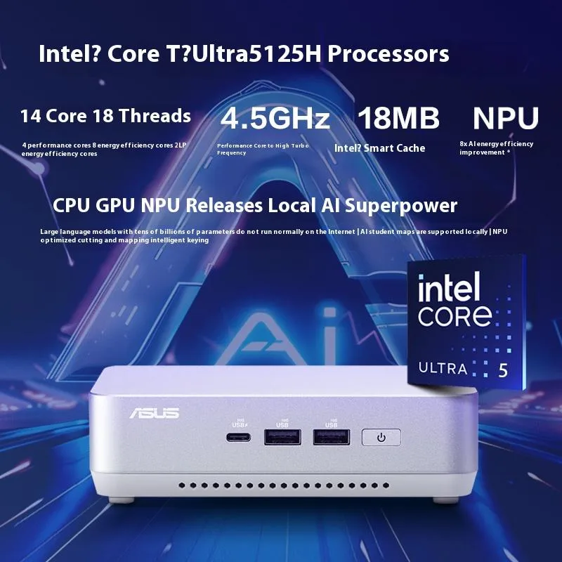 Intel Intel NUC 14 Pro+ barebone mini PC Ultra 5 125H Silver Edition — product photo