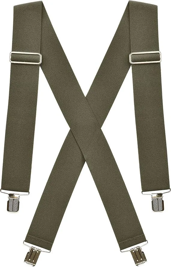 Hold'Em Hold'Em X-Back Suspenders Olive 30-46in — product photo