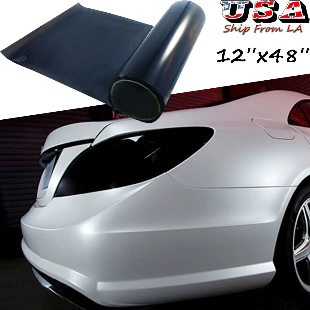 SIMPLEX TECHNOLOGY CO., LIMITED SIMPLEX TECHNOLOGY CO., LIMITED 12"x48" Gloss Black Dark Tint Vinyl Wrap Sheet automotive specialty lighting — product photo