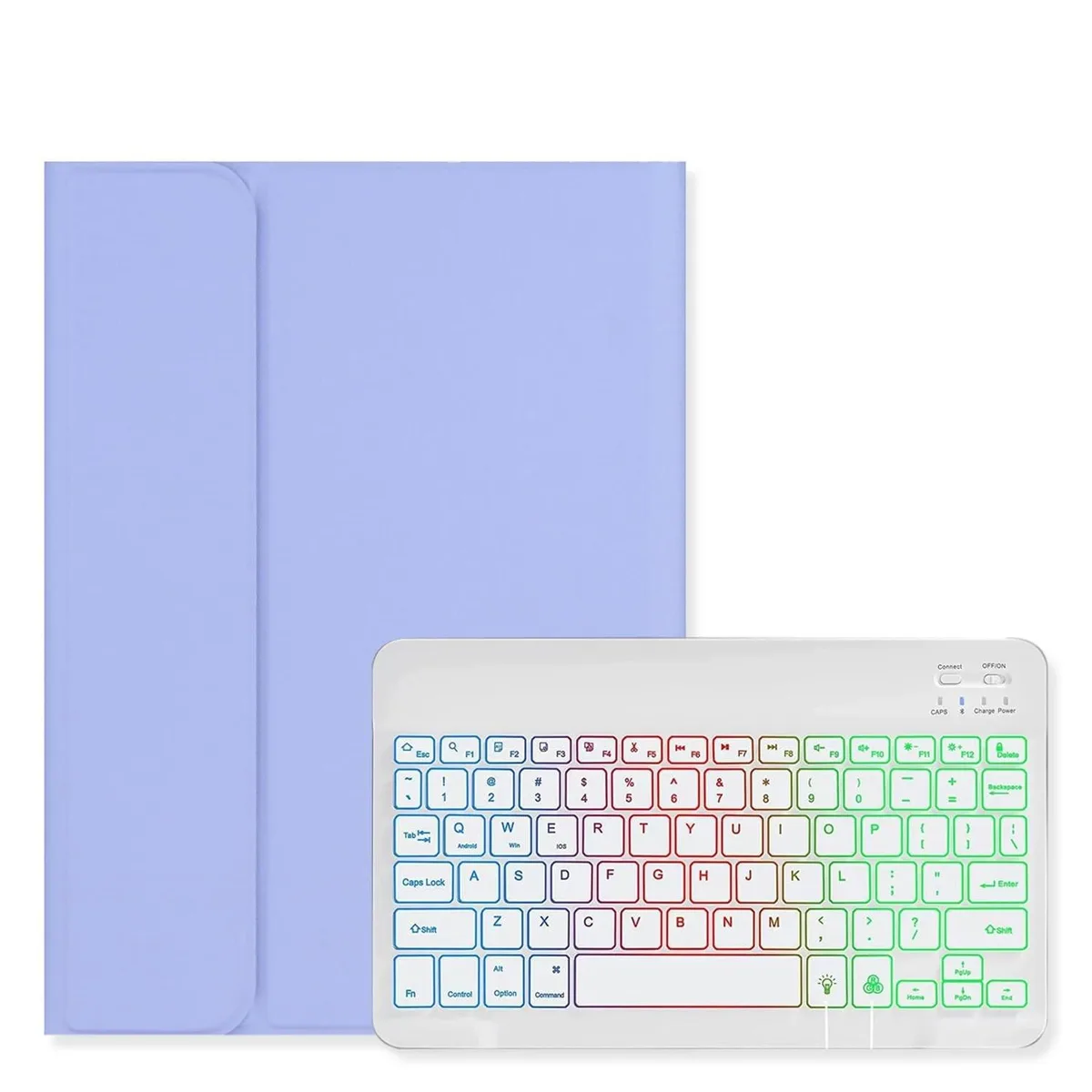 BoYata BoYata Backlit Keyboard Case iPad 11th Gen 11 inch / 10th Gen 10.9 inch Purple White 2 in 1 accessory — product photo