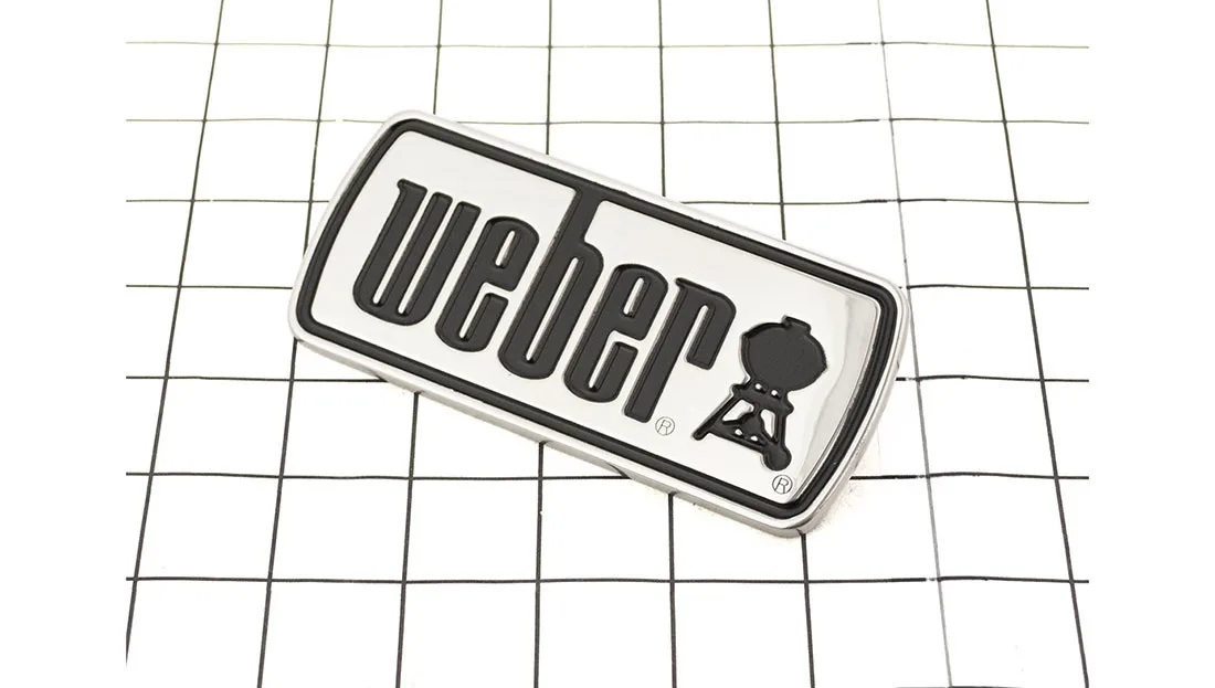 weber weber Logo Plate SS Black Fill Genesis 2017 BB appliance part — product photo