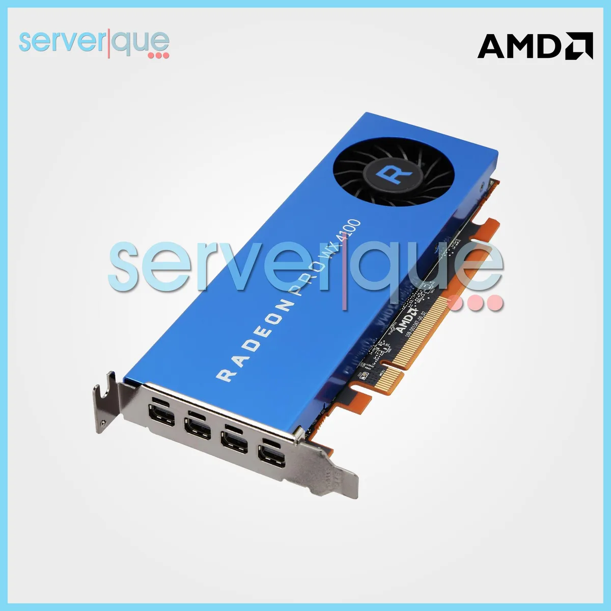 AMD AMD Radeon Pro WX 4100 4GB GDDR5 Mini 4x DP PCI-e 3.0 x8 video card accessory — product photo