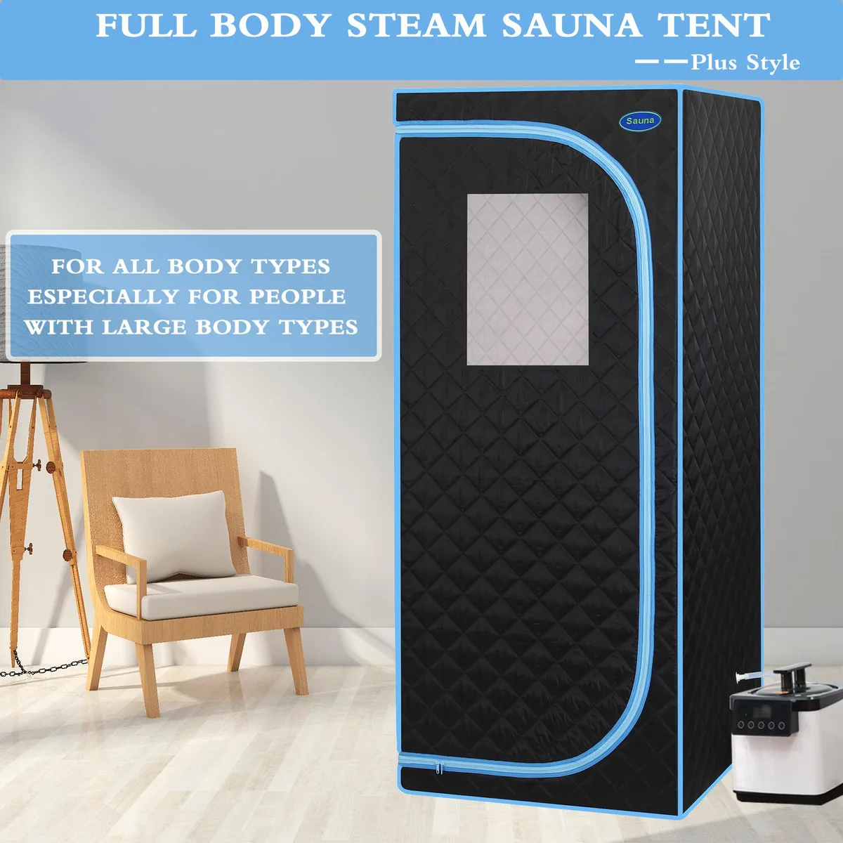 tuphen tuphen Plus Type Infrared Sauna Black Blue binding — product photo
