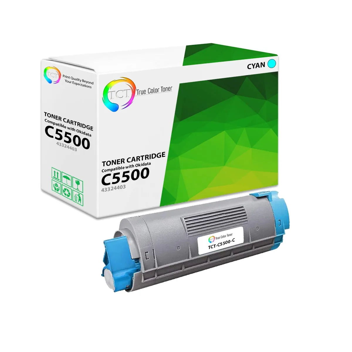 True Color Toner True Color Toner 43324403 Cyan toner cartridge — product photo