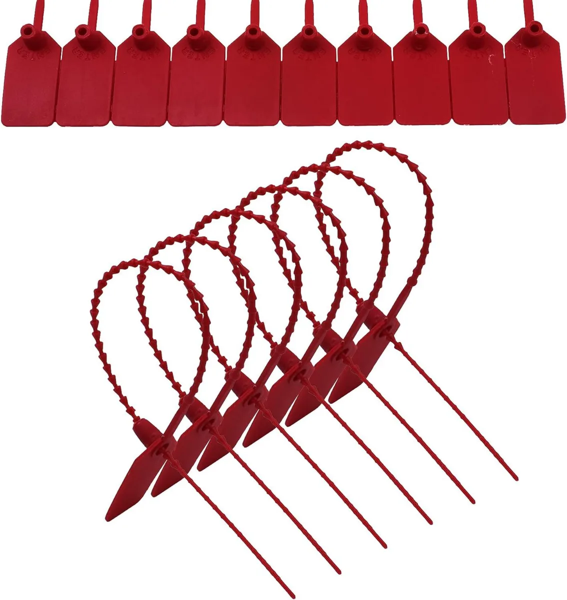 JAVIKA JAVIKA NE-JAV-151286 250pcs Security Seal Tags 9.17in Red — product photo