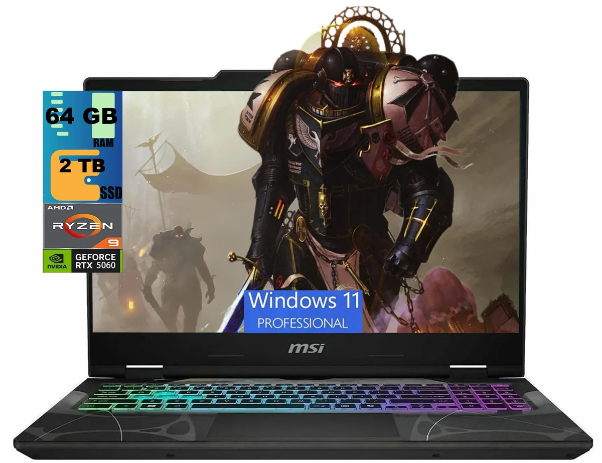 MSI MSI Cyborg 15 AI gaming laptop Ryzen 9 270 RTX 5060 64GB 2TB — product photo