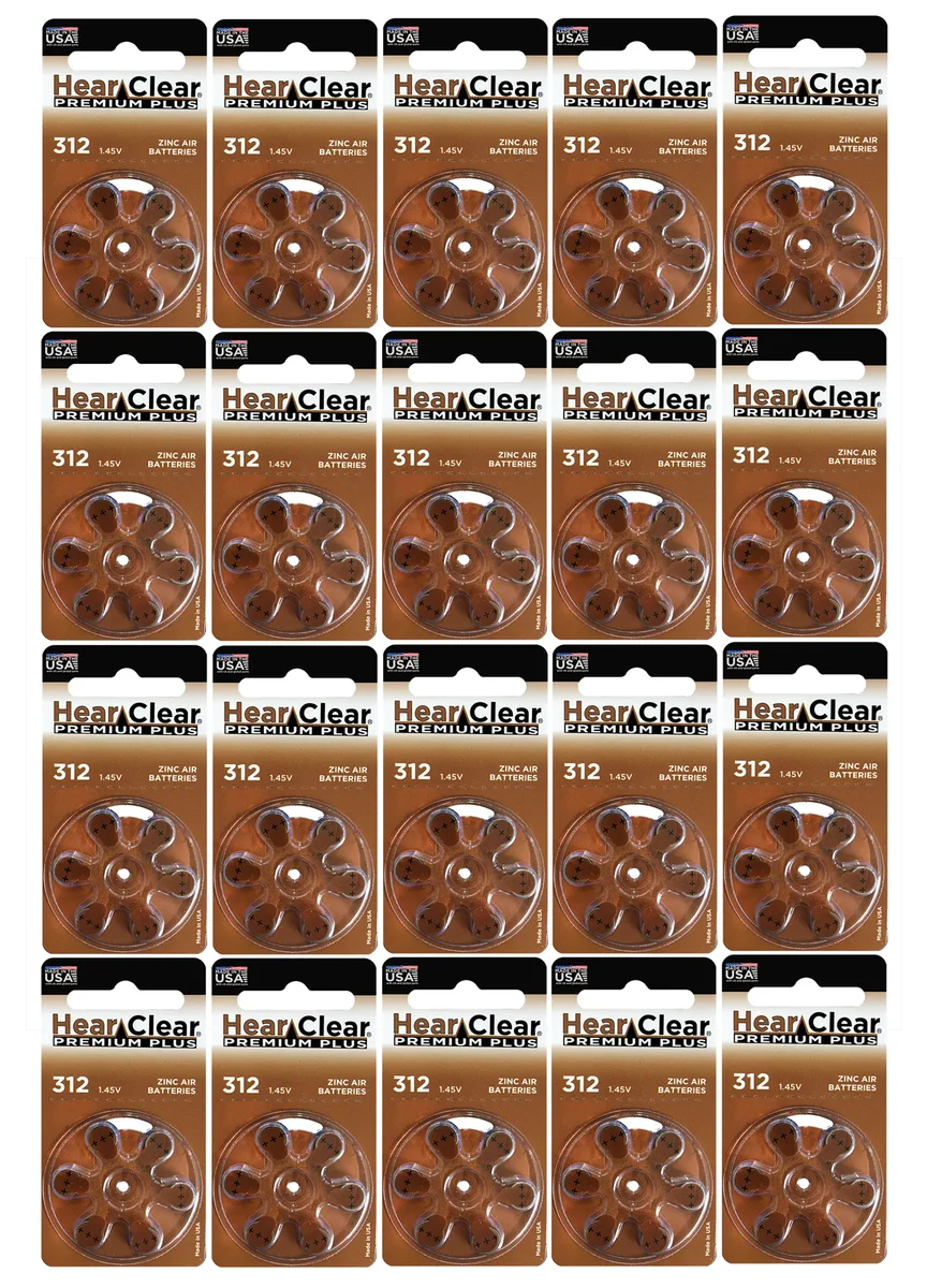 HearClear Battery HearClear Battery Size 312 PR41 Brown Tab (120) — product photo