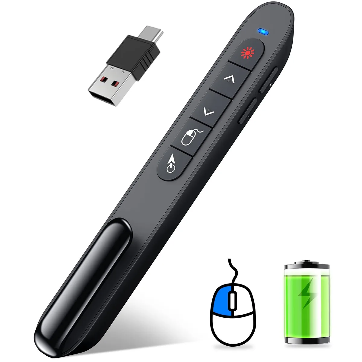  DINOSTRIKE TK701 Presentation Remote Air Mouse 2.4 GHz Black — product photo