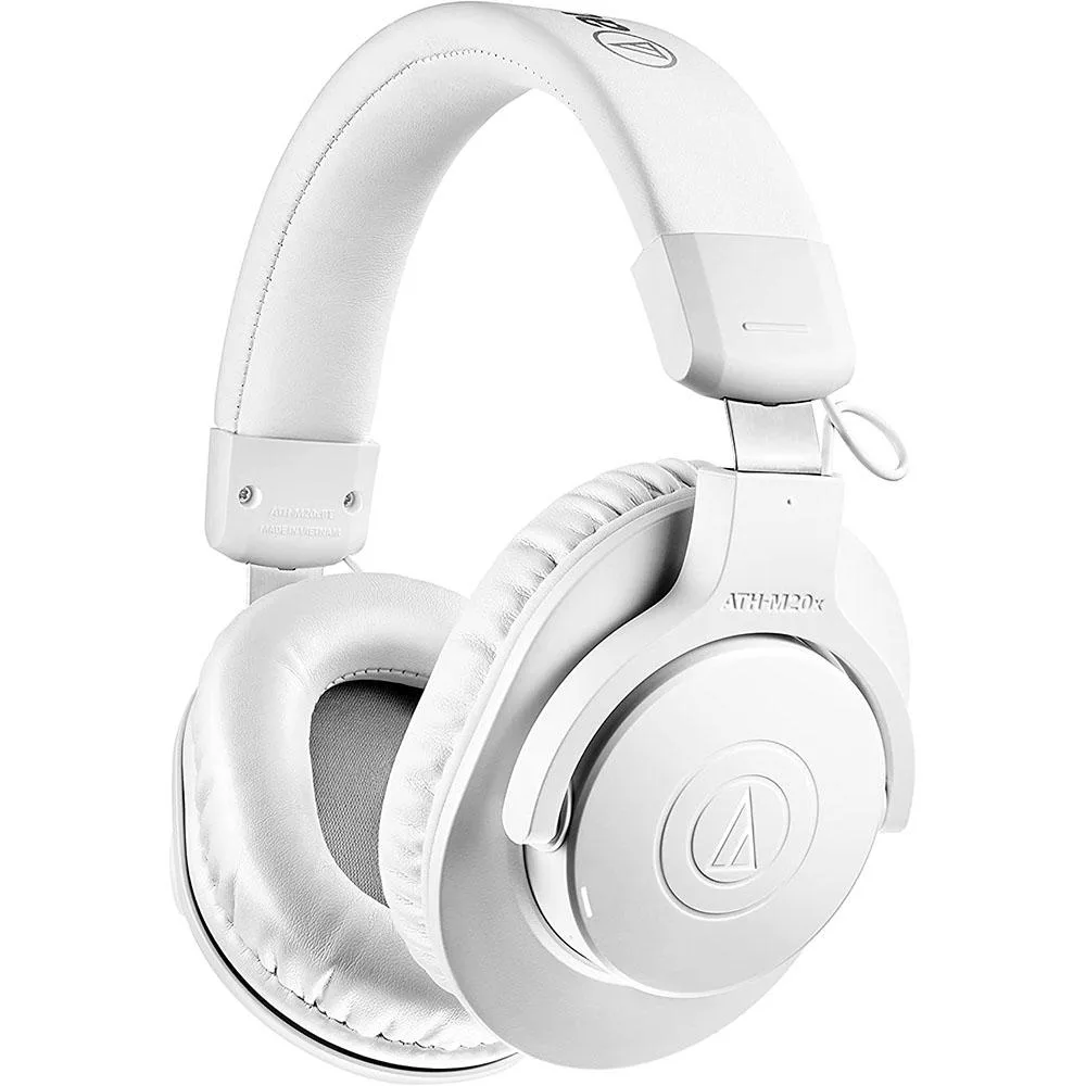 Audio-Technica Audio-Technica ATH-M20XBTWH wireless over-ear headphone white 60h battery 40mm drivers — product photo