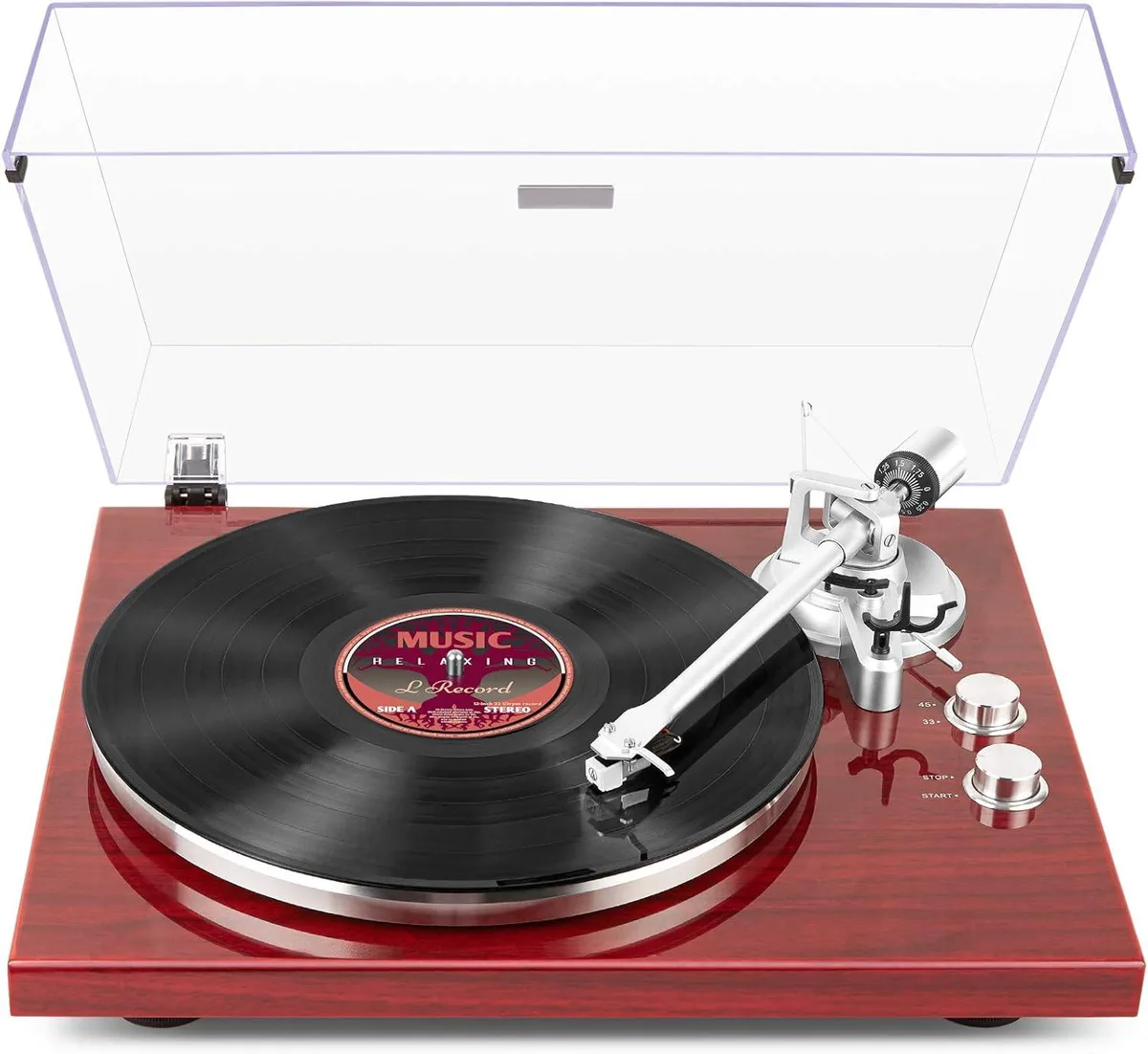 BFKK BFKK CD Player with Bluetooth 33 45 RPM USB Phono Preamp Magnetic Cartridge — product photo