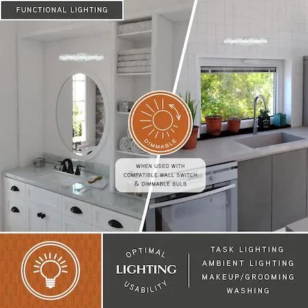 Vaxcel Vaxcel W0359 Marseille 24-in 30 W LED Vanity Chrome — product photo