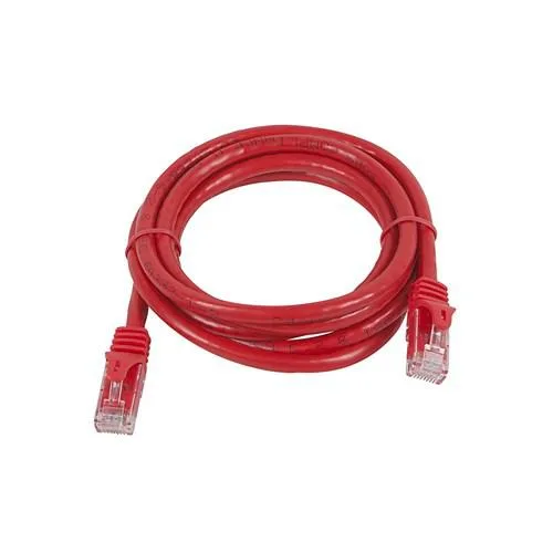 Red Cat5e patch cable, 1.524 m, snagless RJ45 ends, stranded copper, UTP