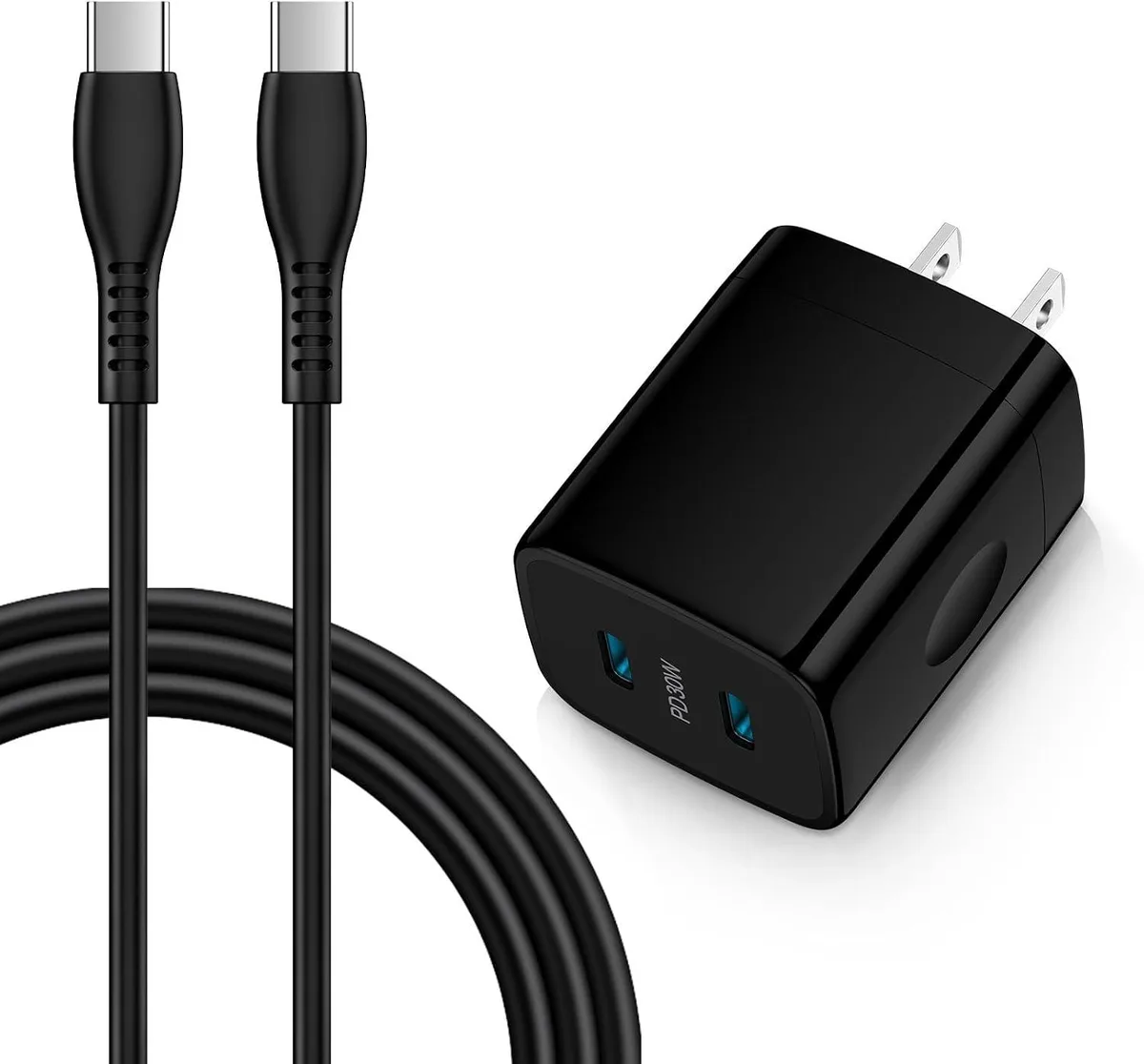ONITOON ONITOON 30W Dual USB-C Wall Charger with 6ft Type-C Cable — product photo