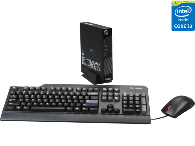 Lenovo Lenovo ThinkCentre M73 Tiny 10AY001SUS Core i3-4130 3.4GHz 4GB DDR3 500GB HDD Windows 7 Pro 64-bit desktop PC — product photo